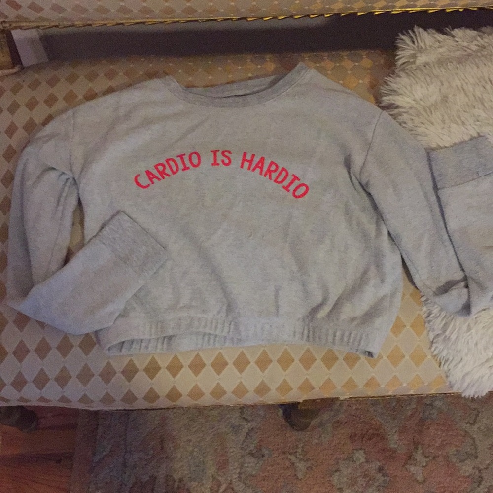 “Cardio is Hardio” cropped sweatshirt